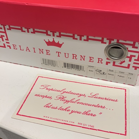 NWB 👑 Elaine Turner Kelcie Leather Raffia Wedge Platform Sandal Tan Gold Black - Picture 3 of 15